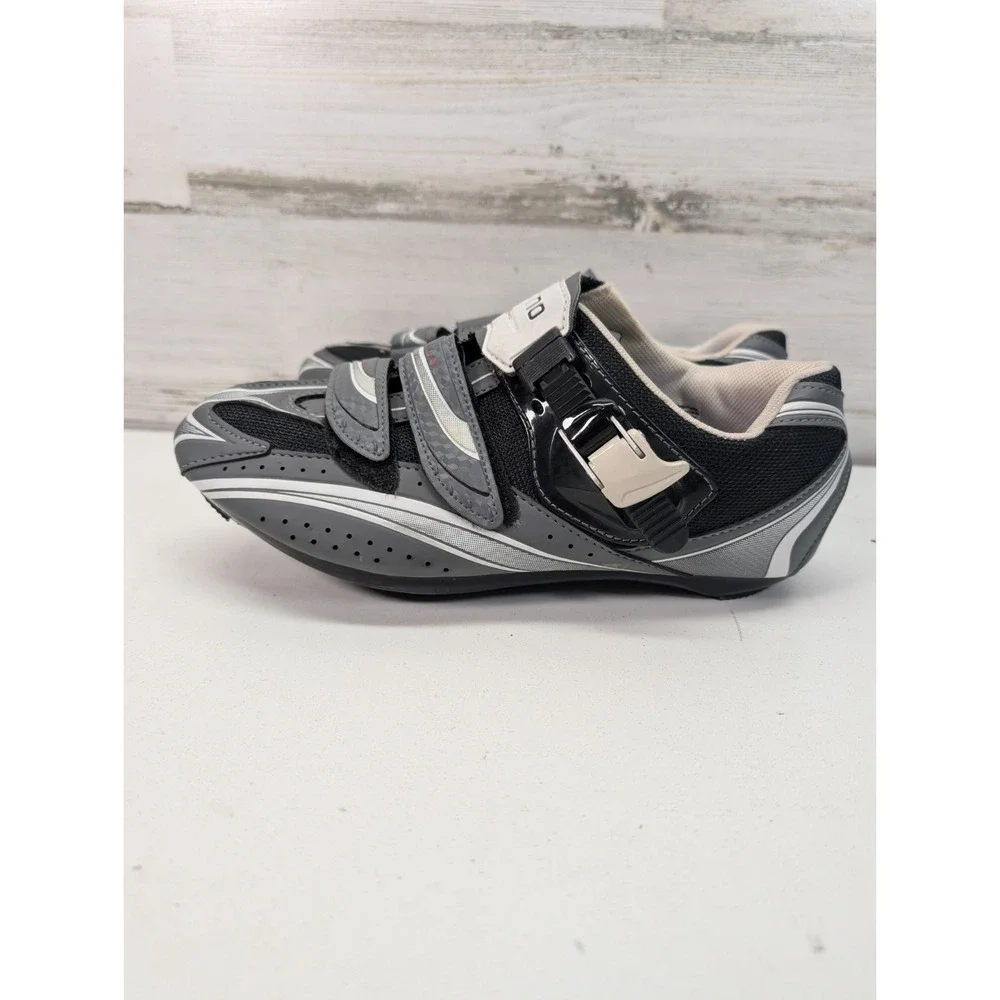 Shimano Road Cycling Shoes Size 42 EU‎ Gray 3-Strap SPD-SL Cleats Mens